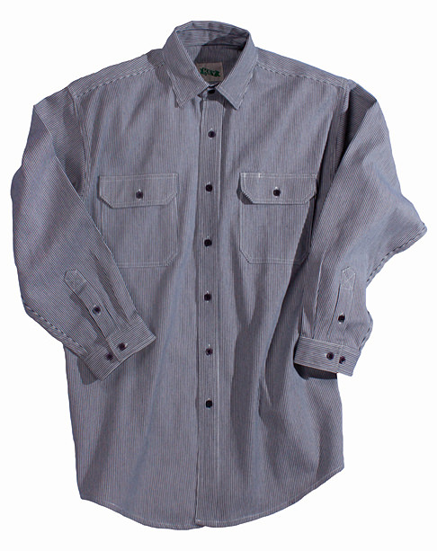 (image for) Key Industries Hickory Stripe Logger Button Shirt 575